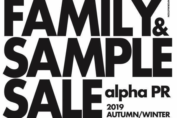 soeやグラフペーパー、マーカウェアなど人気ブランド多数、2019年秋冬ファミリー＆サンプルセール