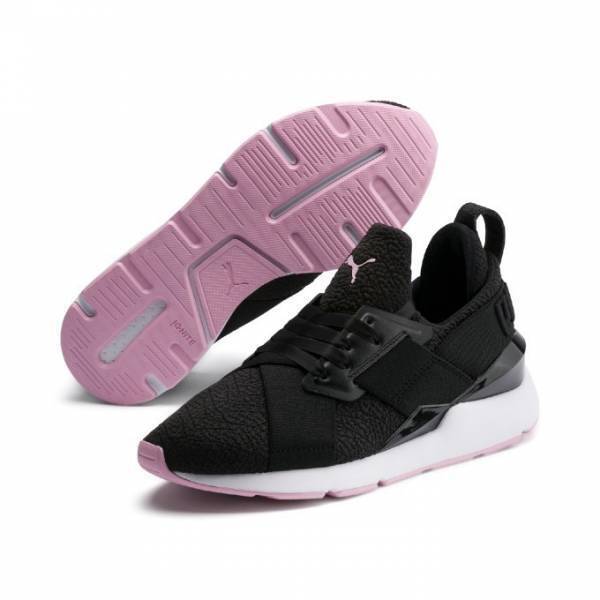 プーマ新作ウィメンズスニーカー「プーマ ミューズ TZ」淡いピンクがアクセントのスリッポン