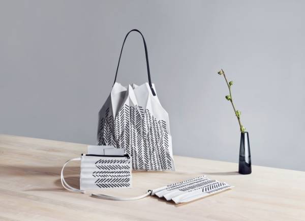 イッタラXイッセイ ミヤケのホームコレクション新作「ウィンターフォレスト」北欧の森を描いたバッグ