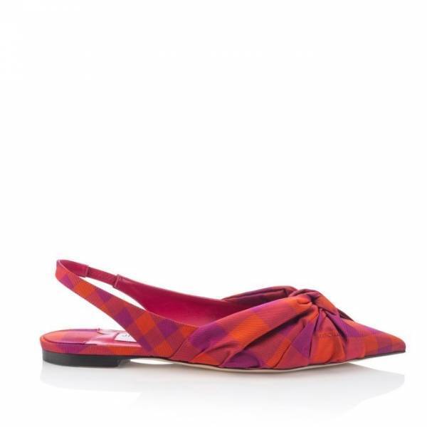 ジミー チュウ19春夏シューズ＆バッグ、グリッター付き厚底スニーカーやチェック柄ビッグトート