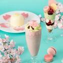 リンツ ショコラ カフェの「桜」メニュー、“塩漬け桜葉”入りホイップ＆チェリーの春色ドリンク