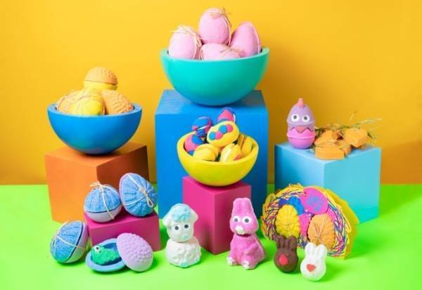 ラッシュのイースター限定バス＆ボディケア - タマゴに恐竜やウサギを閉じ込めたバスボムなど