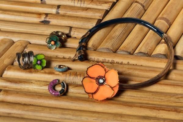 フェンディ新作ジュエリー"ステンドグラス"のように輝く花モチーフを飾ったチョーカー＆リングなど