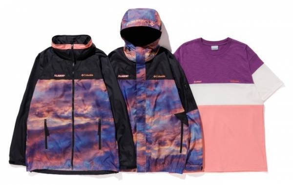 XLARGE×コロンビア「サンセット コレクション」“夕焼け空”デザインの軽量ジャケットなど