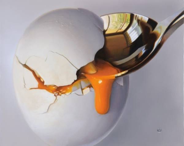 本物みたいな生たまごやサラダ、“スーパーリアリズムの巨匠”上田薫の個展日本橋高島屋で開催