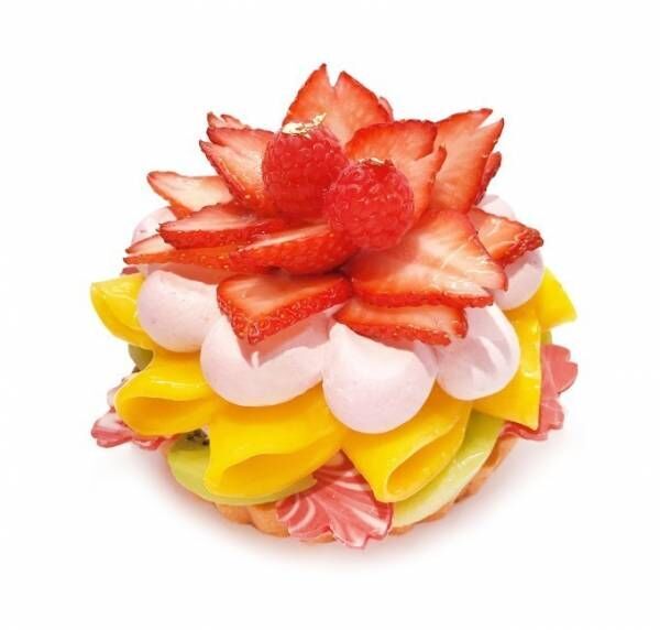 カフェコムサの限定「ひな祭り」ケーキ - フレッシュ苺＆マンゴーなど“ひし餅”のようなデコレーション