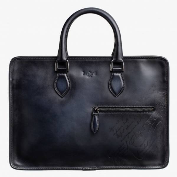 ベルルッティよりネイビーレザーの新作シューズ＆バッグ、伊勢丹新宿メンズ館には新店舗