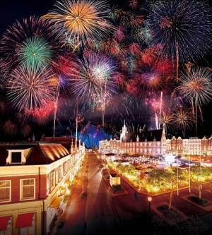 ハウステンボス「春の九州一花火大会」九州最大規模の花火大会、5分間で約4千発連続打ち上げ花火も