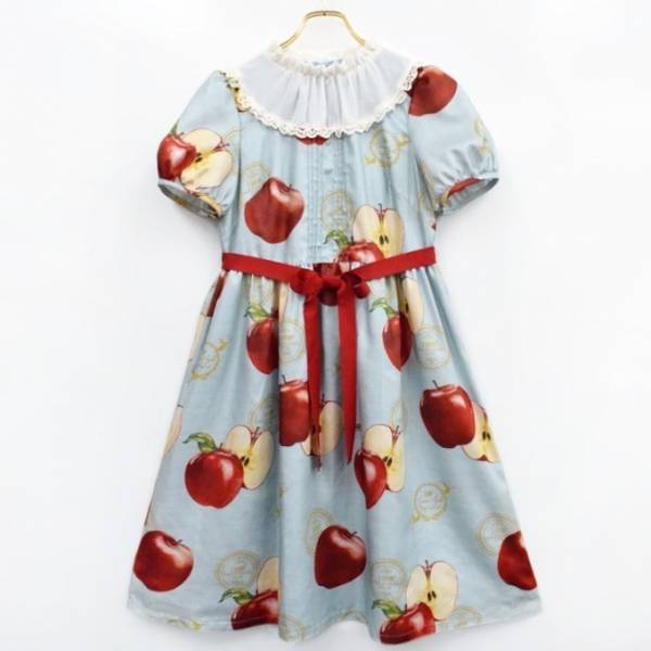 エミリーテンプルキュート「アップル スタンプ」"りんご"柄ワンピースや林檎飴ネックレス
