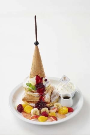 パンケーキ専門店「バター」錦糸町パルコにオープン、アイス＆ワッフルコーンがそびえ立つ限定メニュー