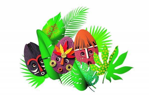 ラ・メゾン・デュ・ショコラ、3種のカカオの産地を“マスク”で表現したイースターエッグ型チョコ