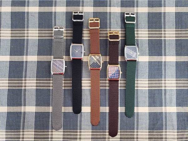 ネ・ネット×パリ発「ラプス」初のコラボウォッチ、オリジナル生地"刺し子チェック"をダイアルに