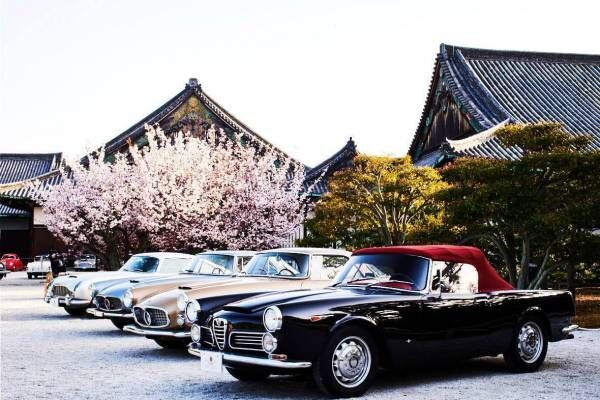 ビンテージカーの祭典「コンコルソ デレガンツァ」京都・二条城で、ランボルギーニなど世界の名車が集結
