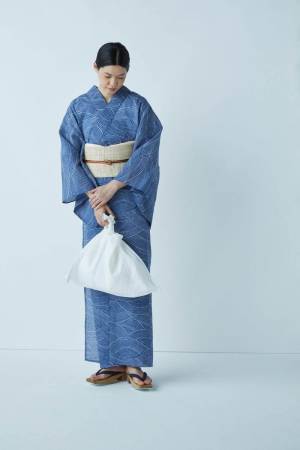 ザ・ヤード“水辺”テーマの19年春夏きもの&ゆかた、珊瑚モチーフ染め帯やパール&貝殻の帯締めも