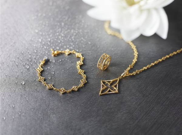 ローリー・ロドキン"蓮の花"ジュエリー、繊細な透かしデザインのブレスレットや揺れピアス