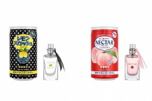 「レモンスカッシュ＆ネクター」がフレグランスに！ペコちゃん登場のドリンク缶風パッケージ