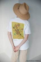 ジャーナルスタンダード“ゴッホの絵画”デザインTシャツ、名作『ひまわり』などをバックにプリント