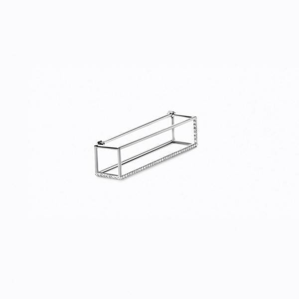 シハラのピアス「3D」シリーズから“直方体型”の新シルエット