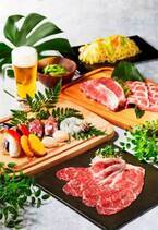 「森の中のビアガーデン」東京で開催、国産牛サーロインやアワビなど高級食材を緑豊かな開放空間で