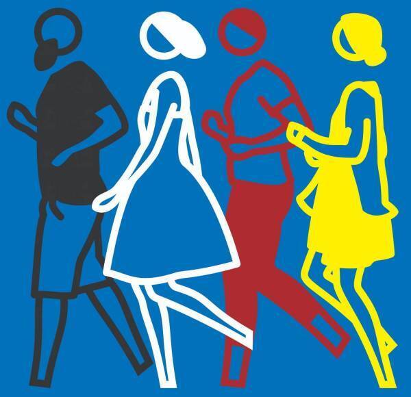 展覧会「ジュリアン・オピー」東京で、点と線で表現される生き生きとした人物や風景