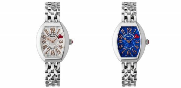 フランク ミュラー“ハートモチーフ”の限定ウォッチ - 2時の位置にハート、ブルー＆ホワイトの2色