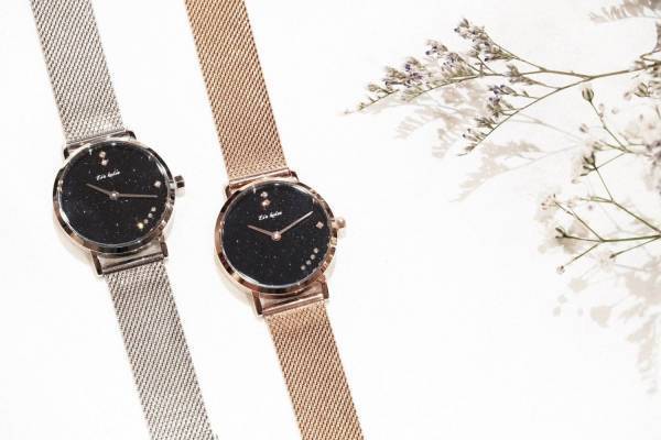 ハワイ発時計ブランド「リアクレア」“ハワイの星空”文字盤の新作ウォッチ、金銀のメッシュベルト