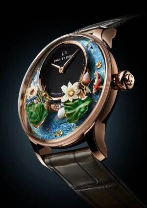 ジャケ・ドロー「グラン・セコンド」の新モデル＆“蓮の花が咲く”新作腕時計など、銀座では時計展