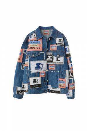 アクネ ストゥディオズ×スターター ブラック レーベル、ロゴだらけのデニムジャケットやスポーツウェア