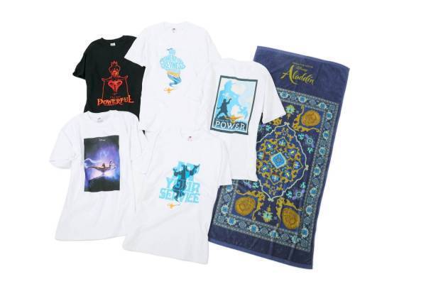 ディズニー実写版映画『アラジン』モチーフのTシャツ、タトラス＆ストラダ エスト日比谷・大阪で