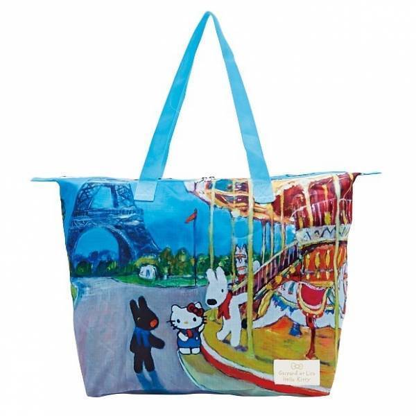 サンリオ「ハローキティ」×リサとガスパール、“パリ”が舞台のトートバッグやiPhoneケース