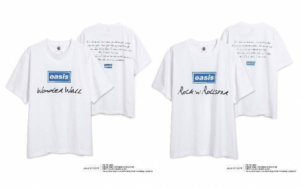 アダム エ ロペ×オアシス別注Tシャツ新作、公式で"世界初"歌詞プリント再び