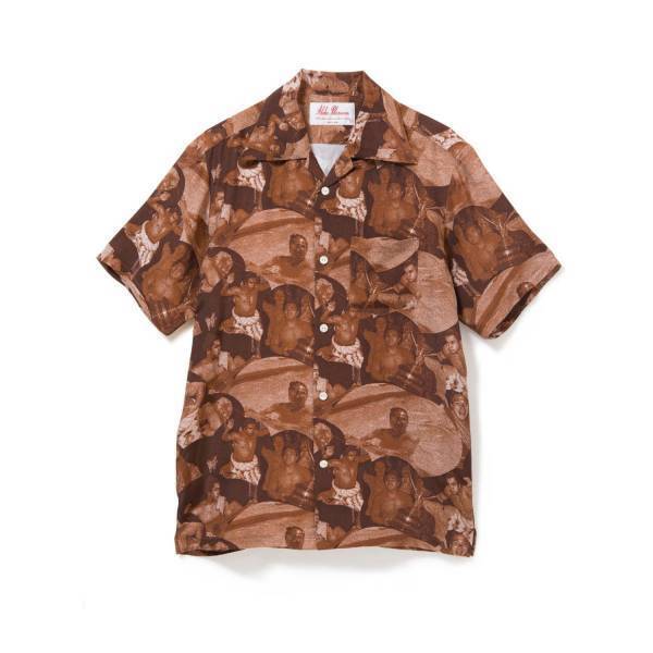 アロハブロッサム×千代の富士のアロハシャツ＆ワンピース、第58代横綱の写真を手染めで再現