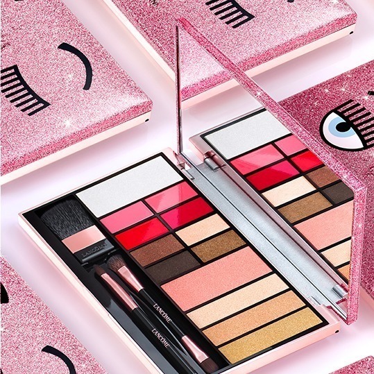 ランコム“キラキラピンク”のフェイスモチーフパレット＆とろけるリップ、キアラ・フェラーニとコラボ