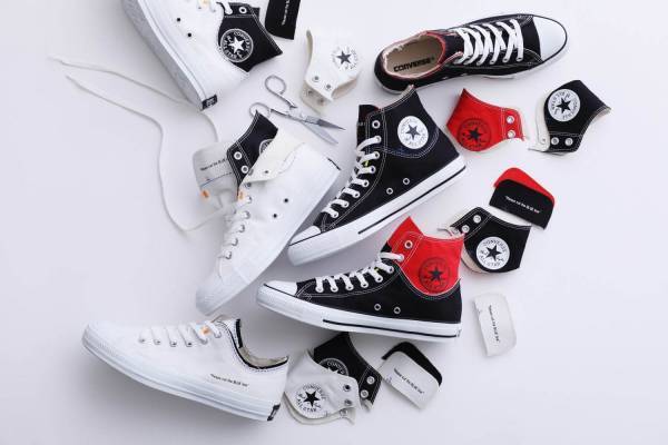 コンバースのアッパーをハサミで“切る”新作スニーカー、ワッペンで自由にカスタムできるモデルも