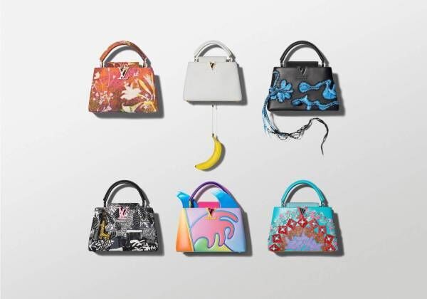 ルイ・ヴィトンのバッグ「カプシーヌ」現代アーティストとコラボ - カラフル波模様や果物チャーム付き