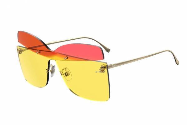 フェンディ新作サングラス「カーリグラフィー」バタフライ型レンズにFFロゴを飾って