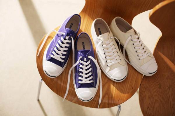 コンバース新作スニーカー「ジャックパーセル RET カラーズ」レトロなパープル＆ホワイト