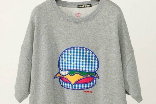 フラボア×ドムドムハンバーガー、“象”のドット柄ワンピースやハンバーガーのスウェット