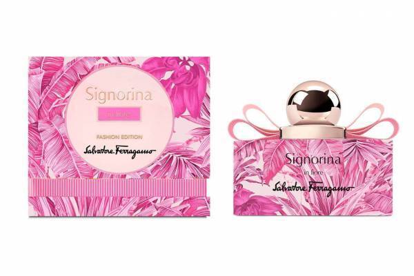 サルヴァトーレ フェラガモ、ナシシャーベット＆花の香水「シニョリーナ イン フィオーレ」限定デザイン