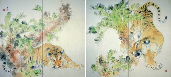 展覧会「動物パラダイス」京都の美術館「えき」で - 竹内栖鳳や清水六兵衞らが描く虎や犬、猫の動物画