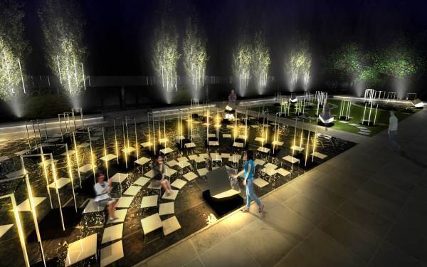 ギンザ シックス屋上庭園で、山口一郎率いる「NF」による“音と光”のサウンドインスタレーション開催