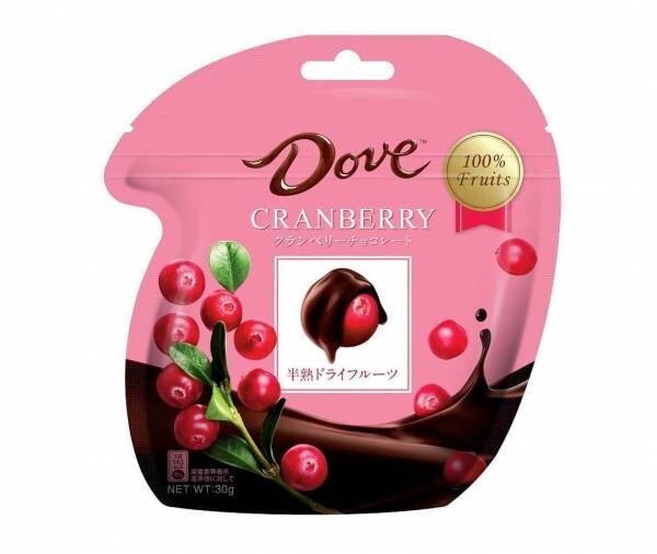 米チョコレート「ダブ(Dove)」日本上陸、半熟クランベリーを包んだ「ダブ クランベリー」全国展開へ