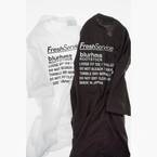 フレッシュサービス×ブラームス“製品表示”プリントのルーズTシャツ限定発売