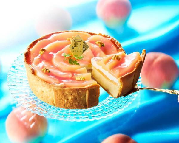 パブロの新作タルト「白桃とヨーグルトのチーズタルト」白桃ジャム＆果実×ヨーグルトクリーム