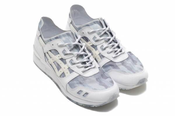 アシックス タイガー新作シューズ「ゲルライトスリー」カモフラ柄が透けて見えるメッシュアッパー