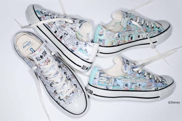 コンバース「オールスター」にクラシックなミッキーをプリントした東京＆大阪限定モデル