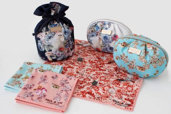 ポール & ジョー アクセソワ、ネコや花をミックスした秋色の限定ポーチ＆ハンカチなど