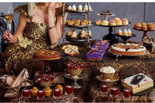 コンラッド大阪のレオパード柄×ハロウィンのデザートビュッフェ  - ゴーストや目玉スイーツも