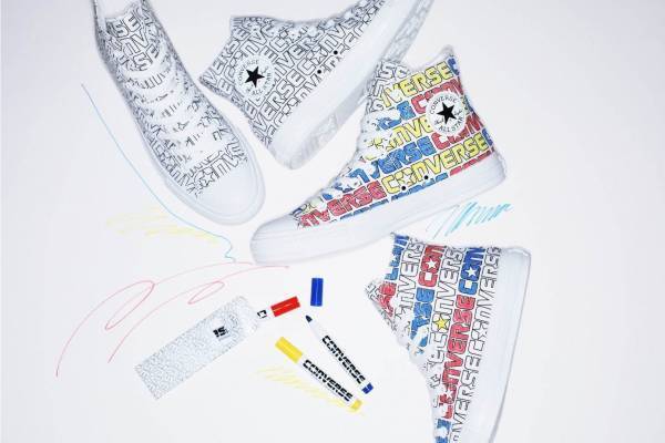 コンバース新作スニーカー「オールスター ヌリエ ハイ」3色ペンで“塗り絵”のようにカスタマイズ