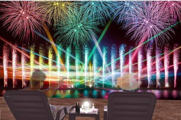 「泉州光と音の夢花火」大阪泉南市で、25,000発の花火＆海上噴水ショー